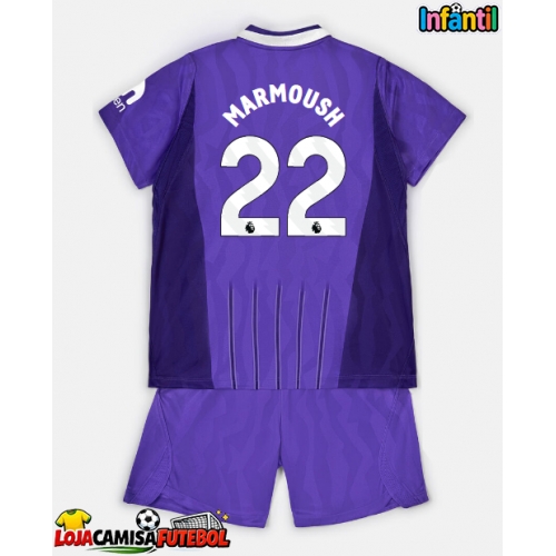 Camisa de Futebol Tottenham Hotspur Omar Marmoush #22 Equipamento Alternativo Infantil 2026-27 Manga Curta (+ Calças curtas)
